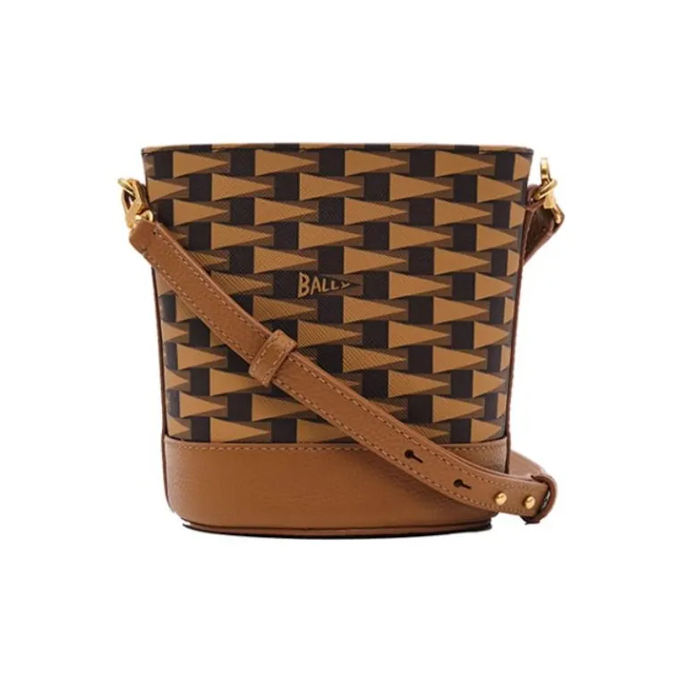 BALLY TPU Bucket Bags Crossbody Bag, Shoulder Bag Women's Multiple Browns-1