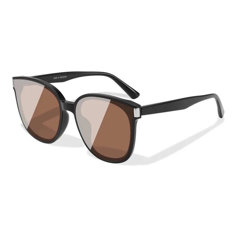 SUYAN TR/Memory Plastic Round Sunglasses Unisex-3