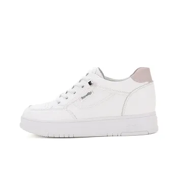 PIERCE GENTRY Skateboard Shoes Women's Low Top White Pink/White Apricot