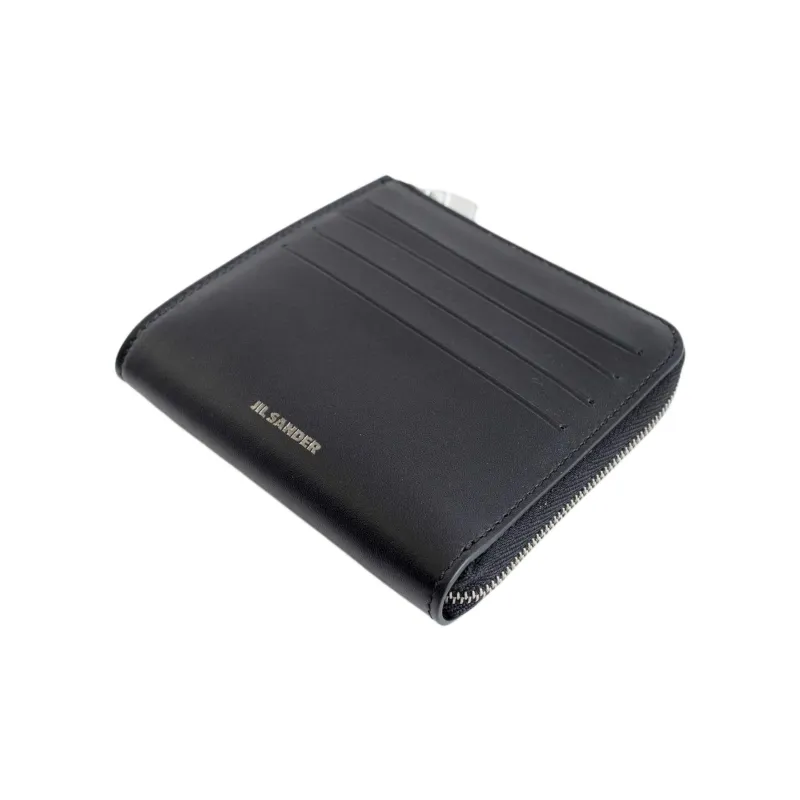 JIL SANDER Logo Embossed Zipped Wallet-1