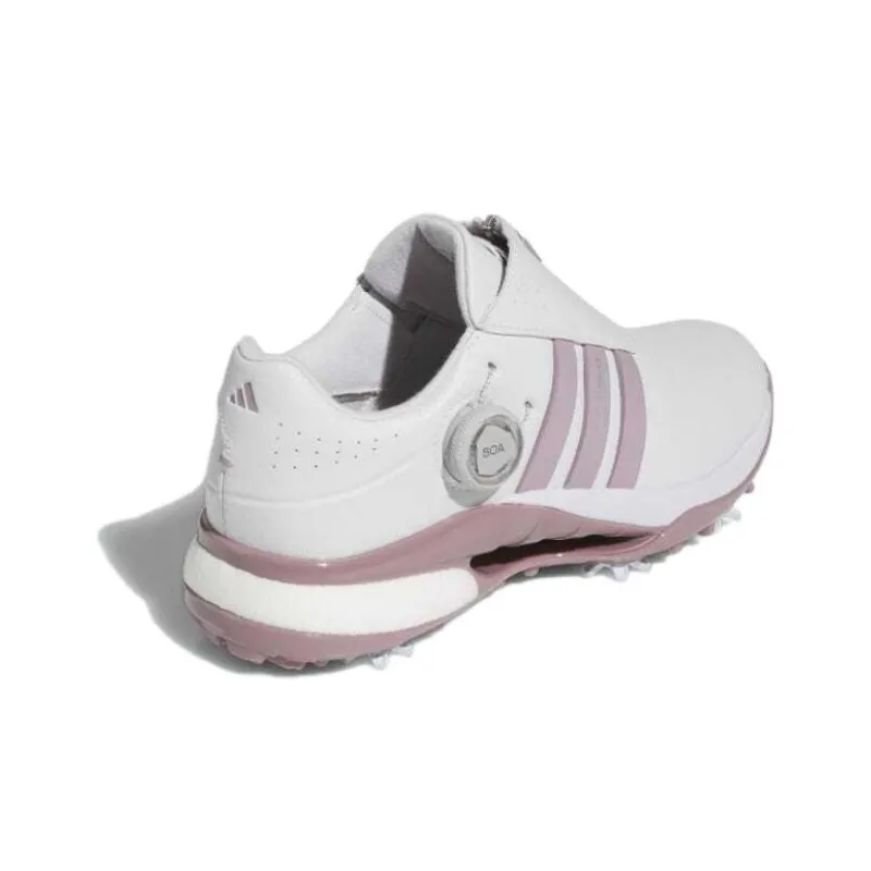 Adidas Tour360 Cushioning Wear Resistant Low Top Golf Shoes Women's Purple White-3
