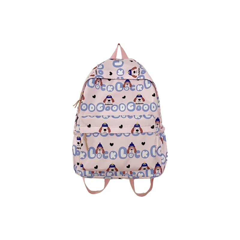 Parker Bear Nylon Backpack Regular Unisex Black White Pink Blue Green-15