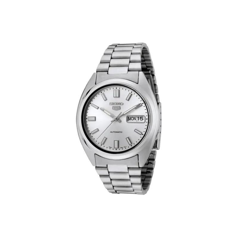 SEIKO Automatic Mechanical Movement Stainless Steel Strap Watch Men's Watches Silver Dial-0