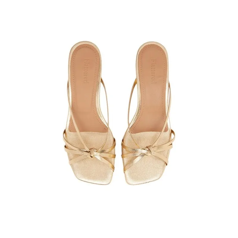 FLATTERED Slide Slippers 3.5cm Women's Gold-3