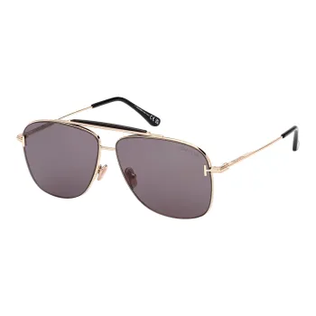 TOM FORD Metal Aviator Sunglasses Unisex Gold