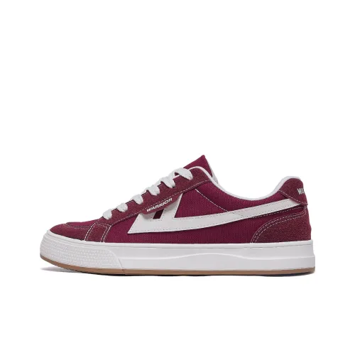 WARRIOR Canvas Shoes Women's Low-Top Burgundy