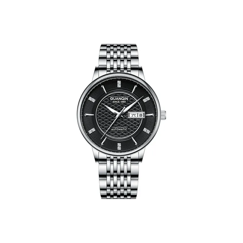 GUANQIN GJ16298 Automatic Mechanical Movement Stainless Steel Watchband Watch Men's Watches Black Dial-0