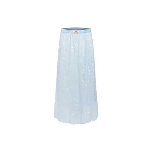 MARDI MERCREDI Casual Long Skirts Women's Iridescent Silver