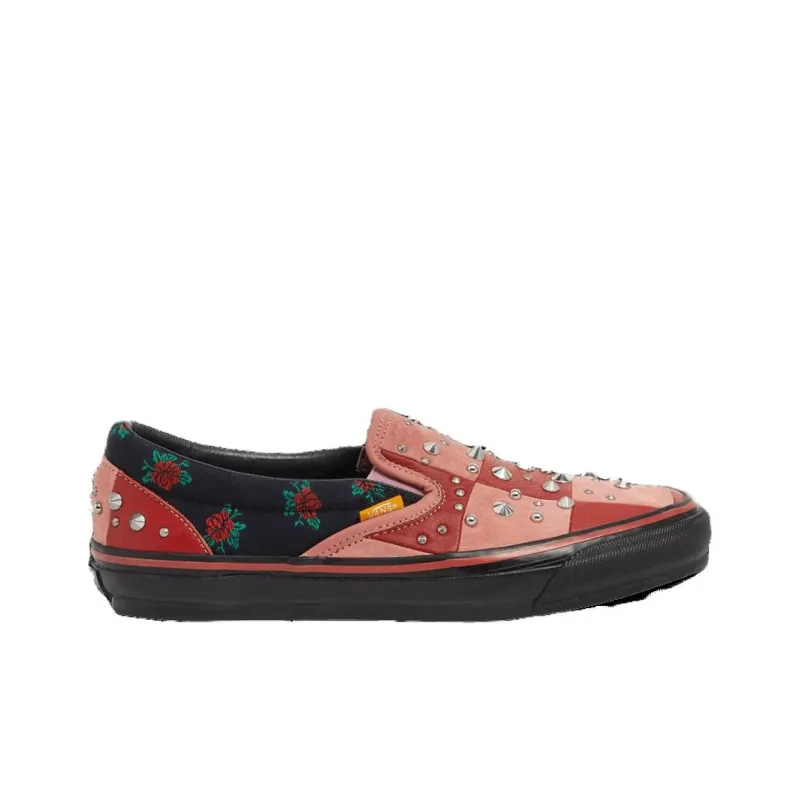 GUCCI Vans X GUCCI Og Classic Slip On Lx 'Red Pink Patchwork'-1