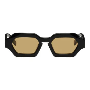 McQ Alexander McQueen Acetate Irregular Shape Sunglasses Men's Black