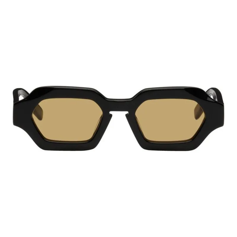 McQ Alexander McQueen Acetate Irregular Shape Sunglasses Men's Black-0