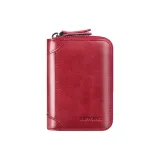 Burgundy (Top Grain Cow Leather) 20 Card Slot (Anti-Skimming)