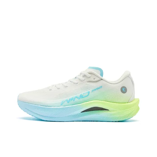 QIAODAN Strong Winds 2.0 PRO Running Shoes Women's Low-Top Jordan White Neon Bright Yellow