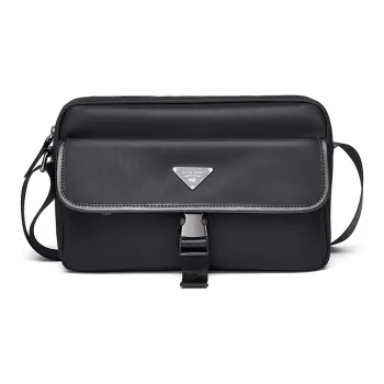 BISON DENIM Oxford Shoulder Bag Regular Men's Black