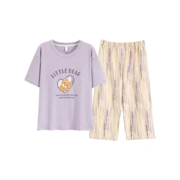 The Story Of The Flower Season Pajama Set Women's Light Purple