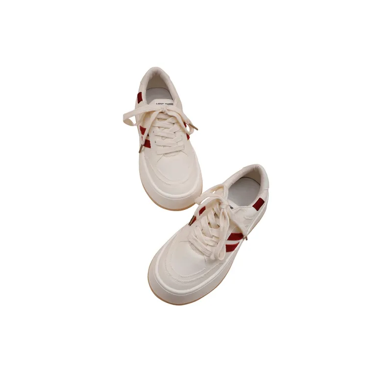 MINGKUANG Canvas Shoes Women's Low Top Pink/Green/White/Red-19