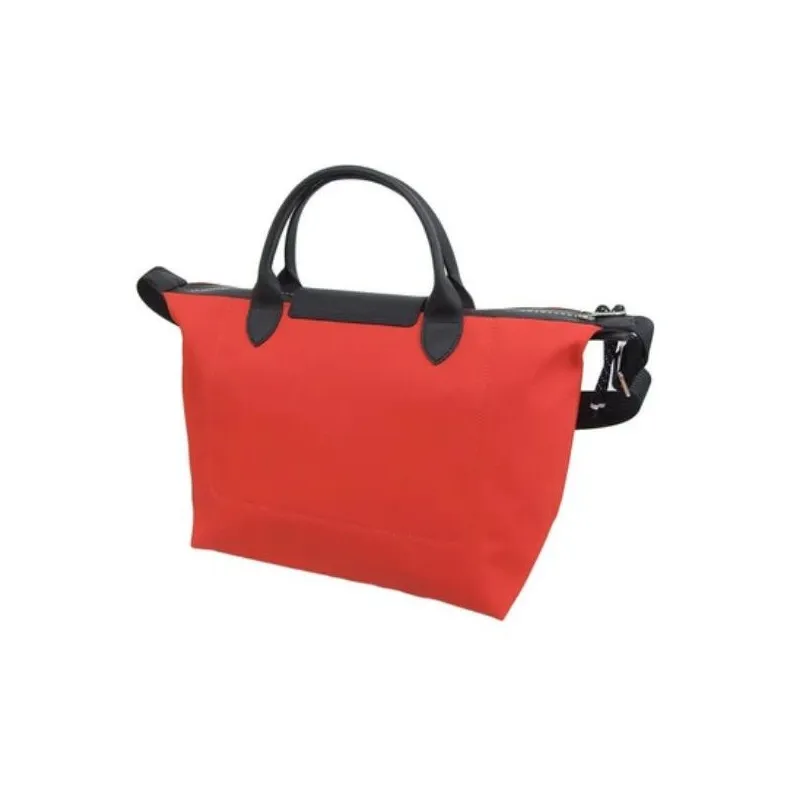LONGCHAMP Le Pliage Energy Cow Leather Trim Shoulder Bag, Crossbody Bag, Handbag Medium Size Women's Red-4