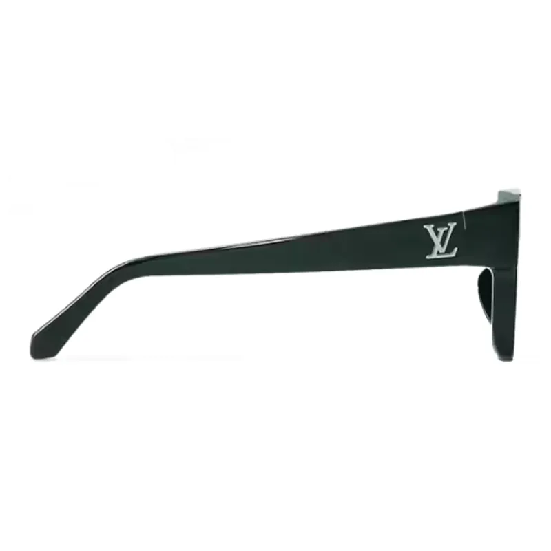 LOUIS VUITTON Acetate Metal Acetate Aviator Sunglasses Unisex Black-2