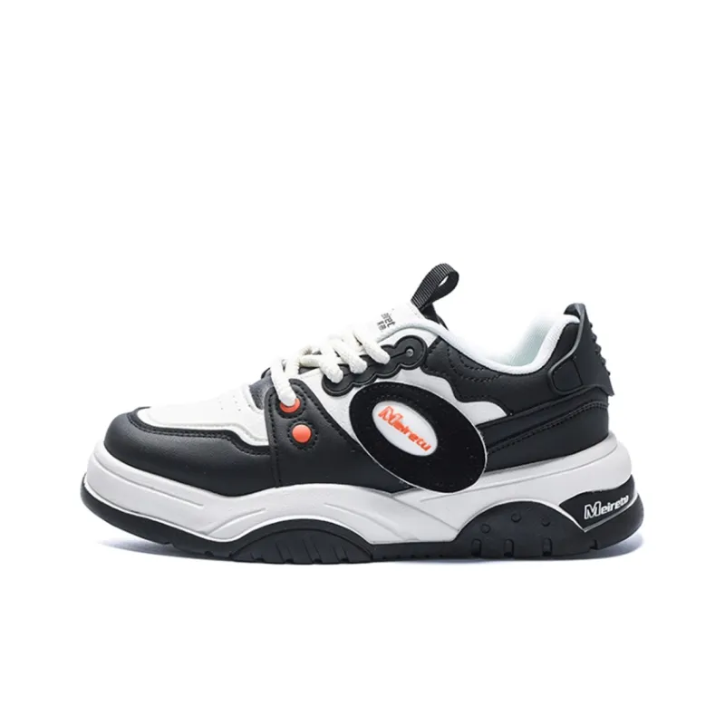 Meiretu Anti Slip Wear Resistant Low Top Skateboard Shoes Men's Black-0