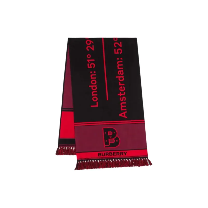 Burberry Cotton Fabric Unisex Black Red-0