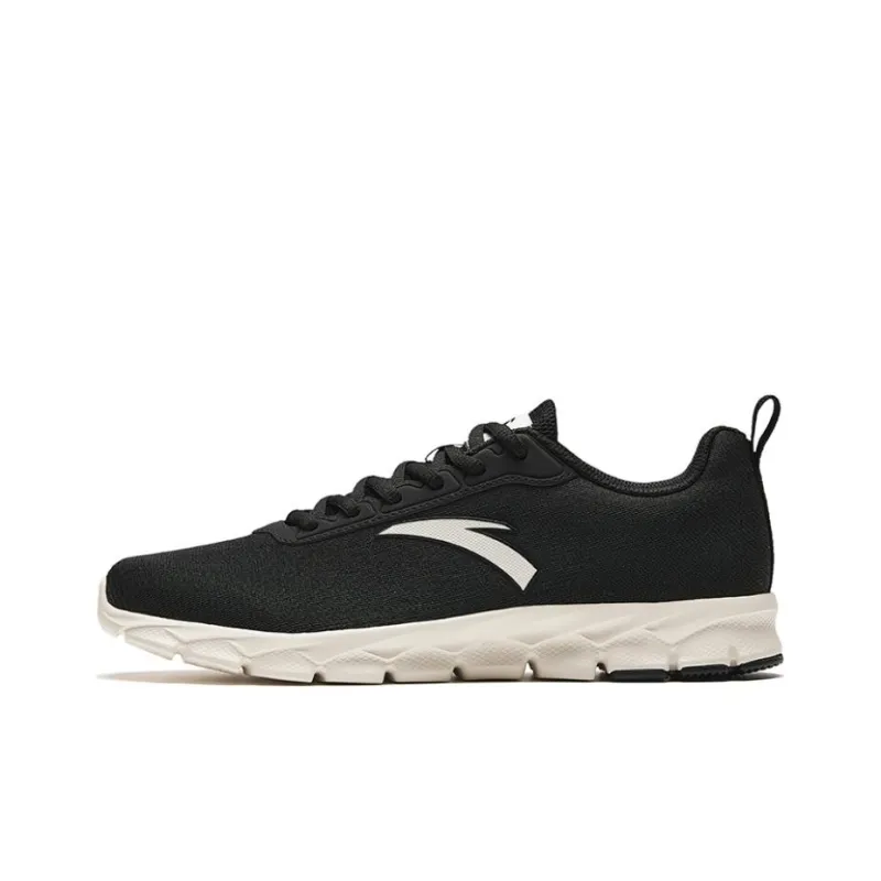 Anta Cushioning Slip Resistant Low Top Running Shoes Men's Black White-0