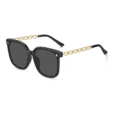 Bright Black Frame with Gray Lens (Gold Legs) (TY0003-1)