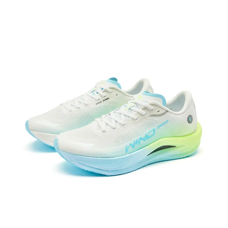 QIAODAN Strong Winds 2.0 PRO Running Shoes Women's Low Top Jordan White Neon Bright Yellow-2
