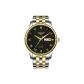 Gold Black Dial Steel Band