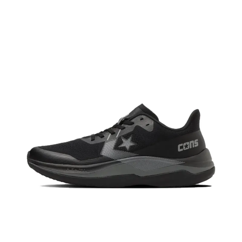 Converse Cons Rundual Anti Slip Wear Resistant Low Top Running Shoes Unisex Black Gray Japan Version-0