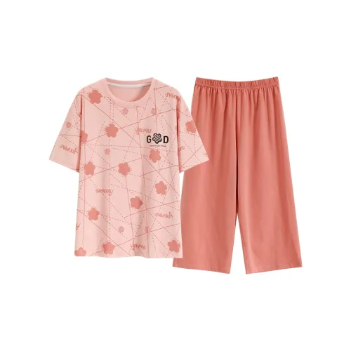 The Story Of The Flower Season Pajama Set Women's Pink