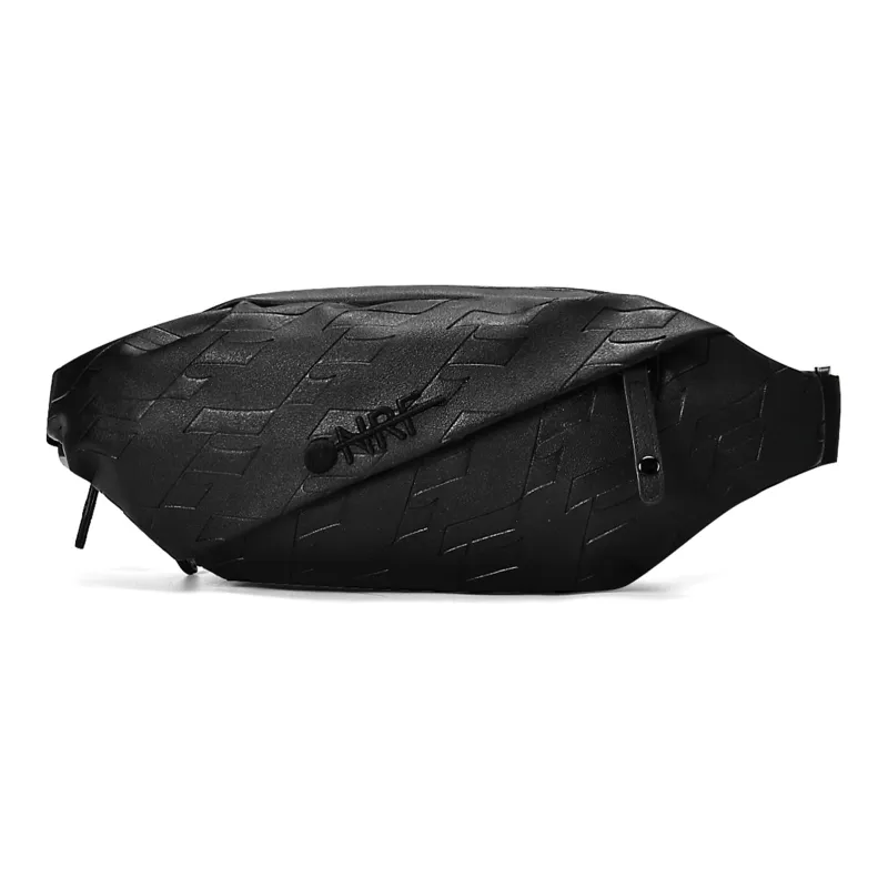 ONRF PVC Crossbody One Shoulder Sling Bag Regular Unisex Cool Black-2