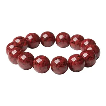 Seven Little Craftsmen Reconstructed Cinnabar Jade Bracelets Unisex