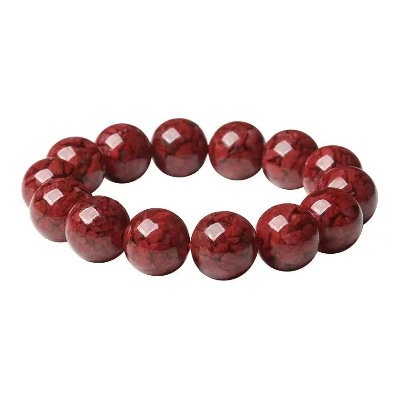 Seven Little Craftsmen Reconstructed Cinnabar Jade Bracelets Unisex-0