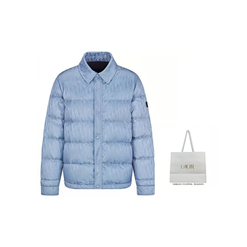 DIOR FW23 Down Jacket Coat Men's Blue-2