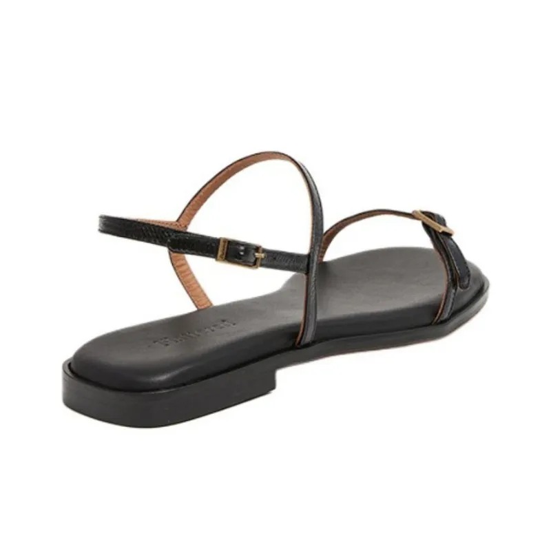 FLATTERED Strap Sandals 1cm Women's Black-4