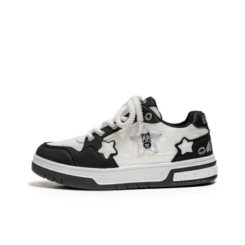 Meiretu Anti-Slip Wear-Resistant Low-Top Skateboard Shoes Men's Black