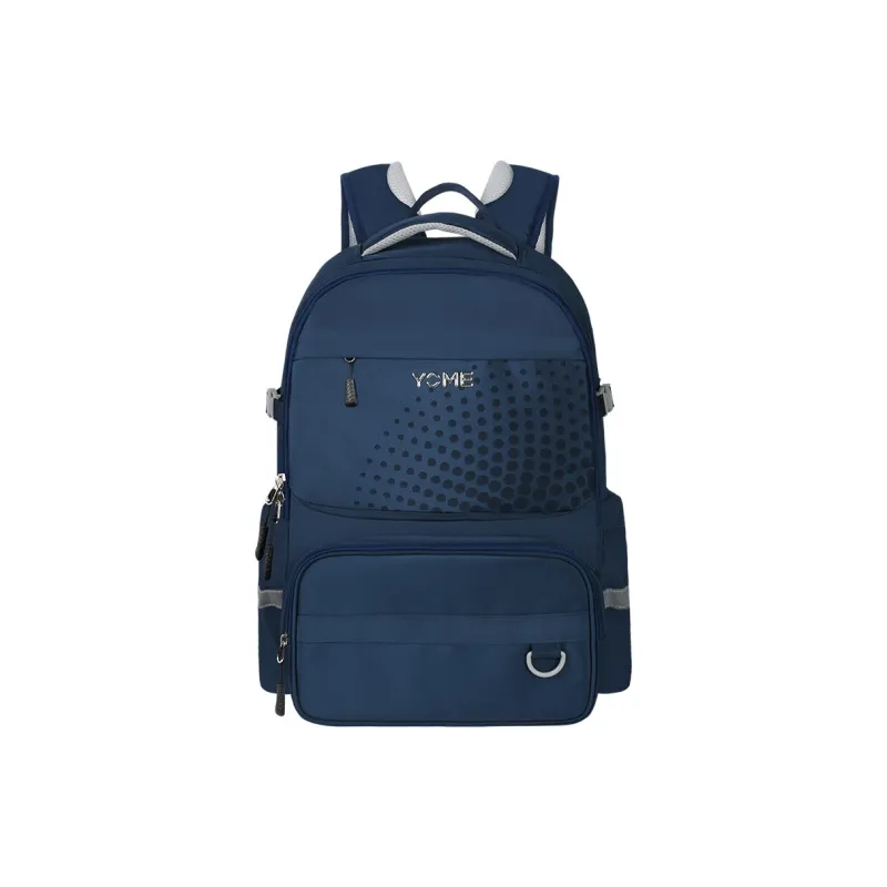 YOME Polyester Backpack Regular Men's Black/Navy Blue-6