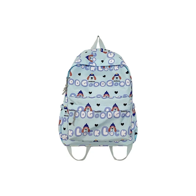 Parker Bear Nylon Backpack Regular Unisex Black White Pink Blue Green-21