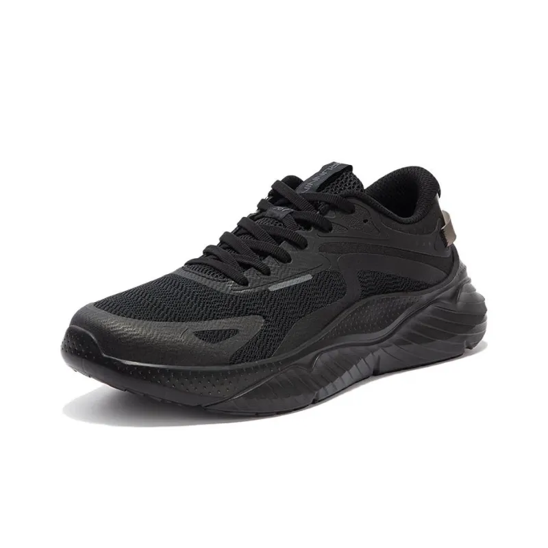 361° Cushioning Abrasion Resistant Breathable Low Top Running Shoes Men's Black-1