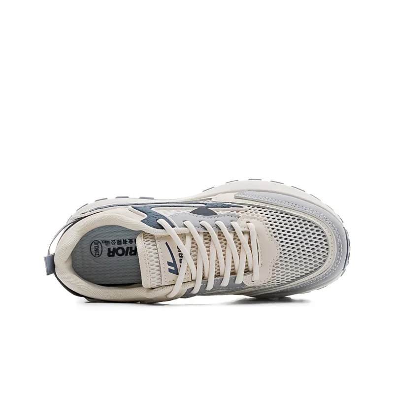 Warrior Warrior Anti-Slip And Wear-Resistant Breathable Low-Top Running Shoes Unisex Beige Gray Blue-3