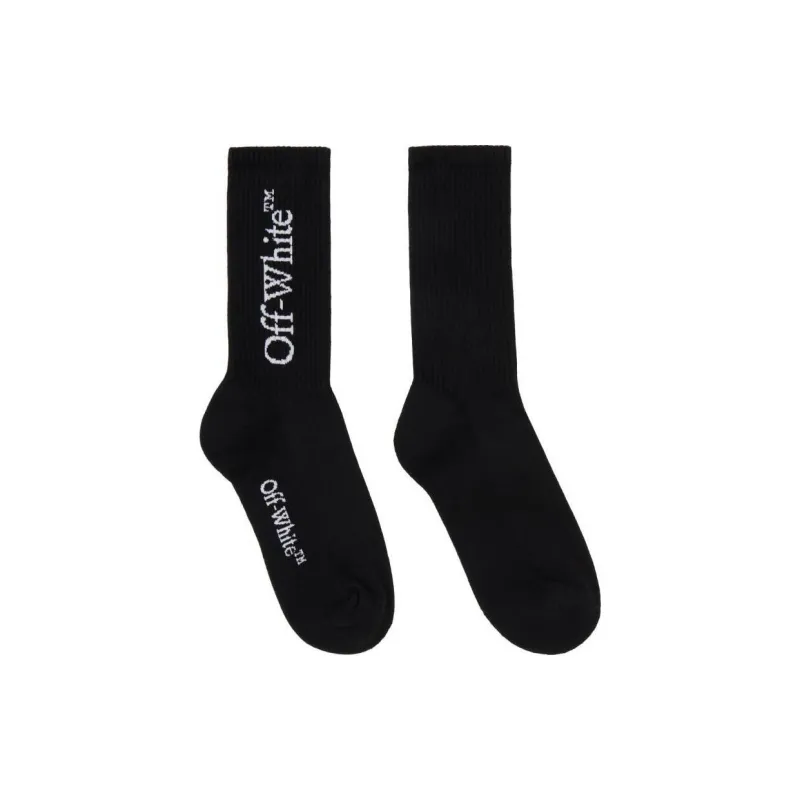 OFF WHITE Logo Intarsia Socks-1