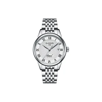 GUANQIN GQ18918 Mechanical Movement Stainless Steel Watchband Watch Men's Watches White Dial