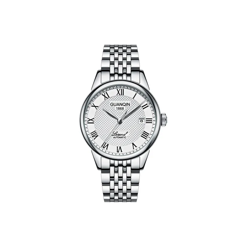 GUANQIN GQ18918 Mechanical Movement Stainless Steel Watchband Watch Men's Watches White Dial-0