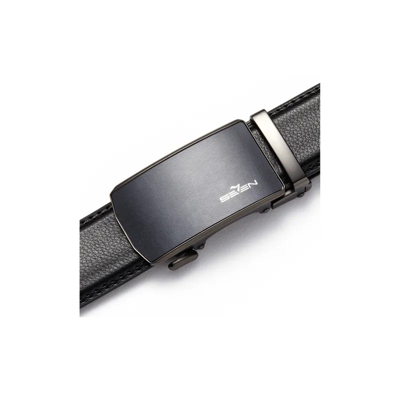 SEVEN Automatic Buckle Business Casual Versatile Belt Gift Box Set Leather Belts Men's Width  3.5cm-2