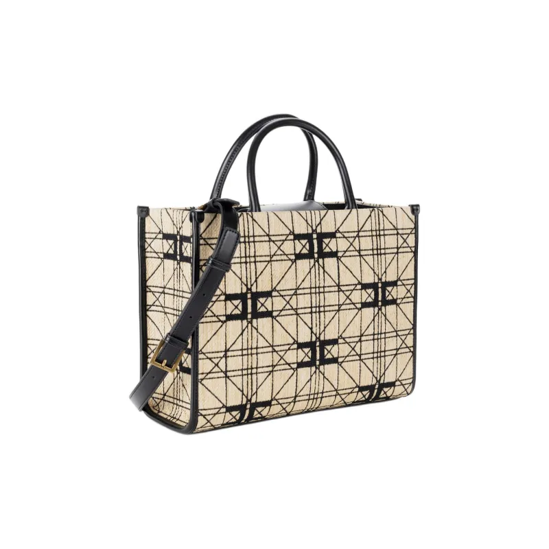 Elisabetta Franchi Logo Embroidered Medium Tote Bag-1