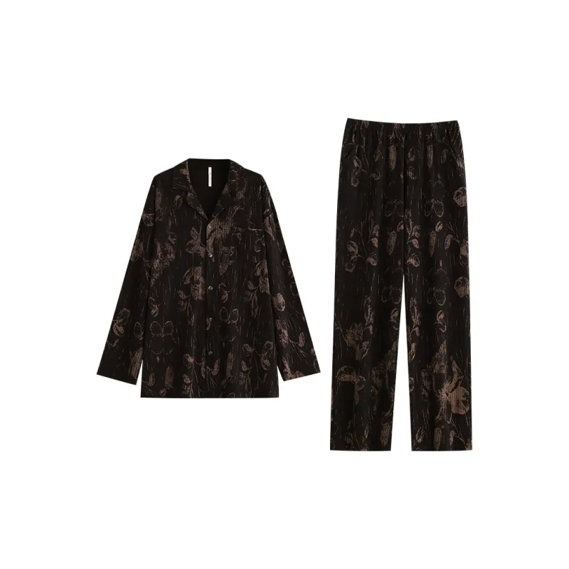 Yue Nei Pajama Set Men's Black Iris-0