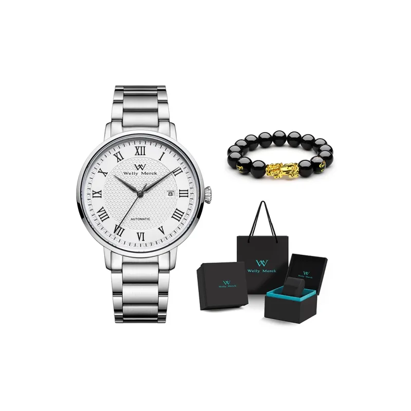 Welly Merck Classic Collection Automatic Mechanical Movement Men's Watches Watch 42mm White Dial-0