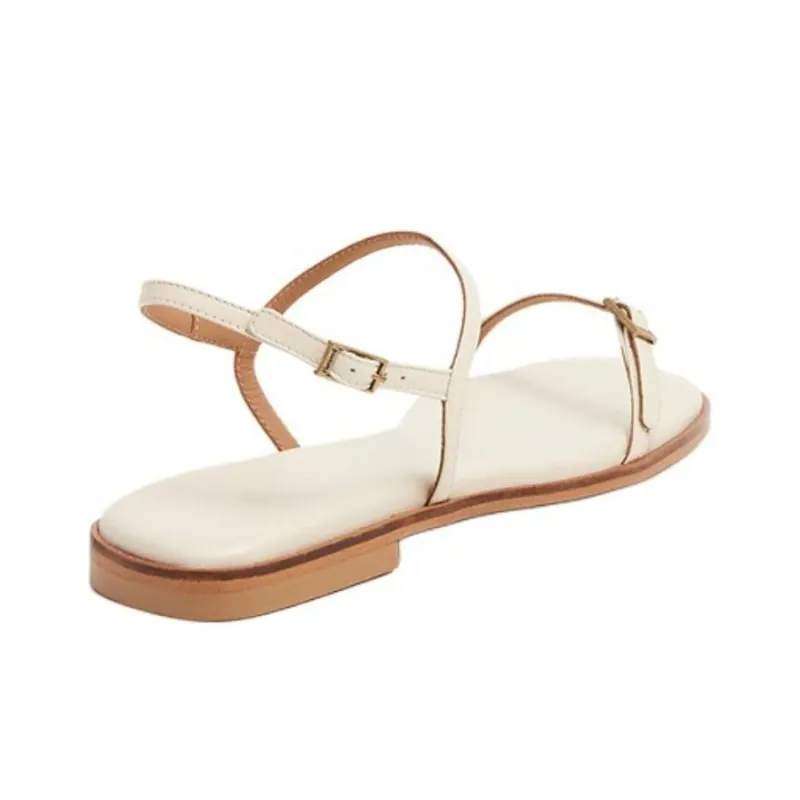 FLATTERED Strap Sandals 1cm Women's White-4