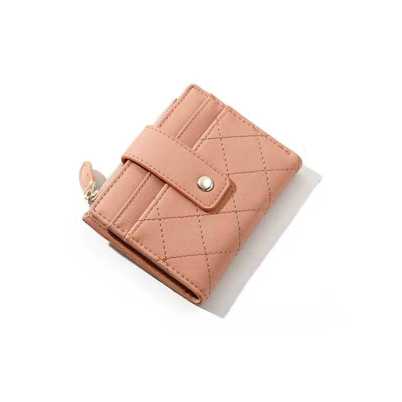 BRINCH PU Coin Purse Money Clip Wallet Card Holder Regular Women's Pink/Yellow/Blue-1