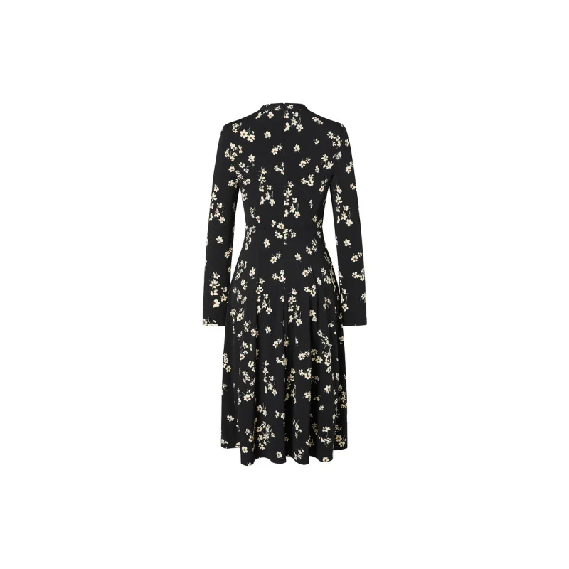 JZ. ANNAKRO Long Sleeved Dress Women's Floral Black-1